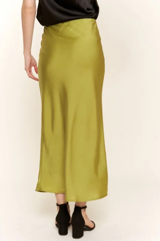 Satin Midi Skirt