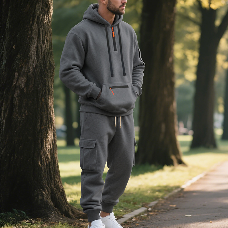 Men’s Winter Fleece-Lined Jacket & Pants Set