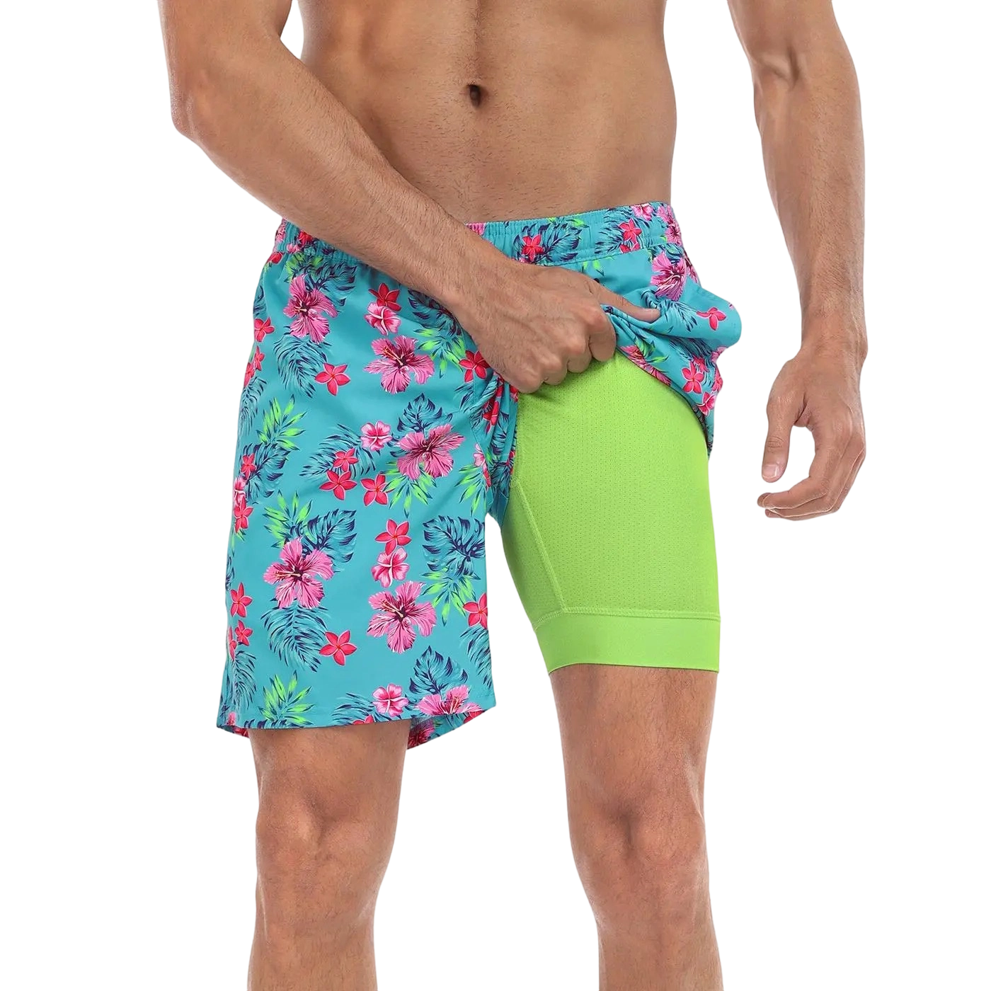 Men’s Swim Trunks with Compression Liner – Quick Dry Performance Shorts