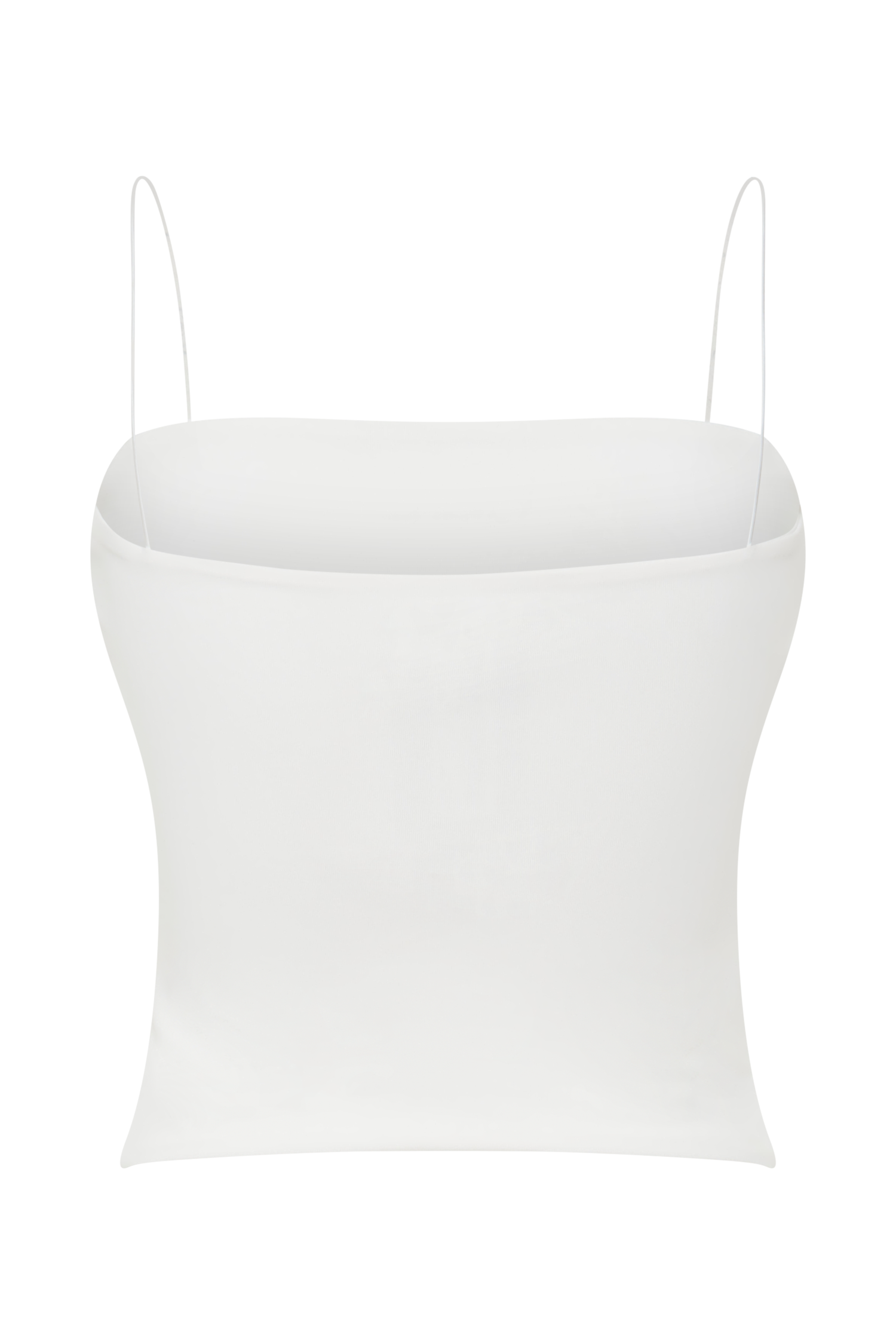 White Longline Spaghetti Strap Top