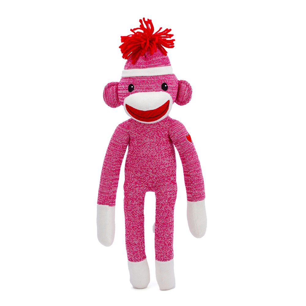 Sock Monkey 20inch Pink