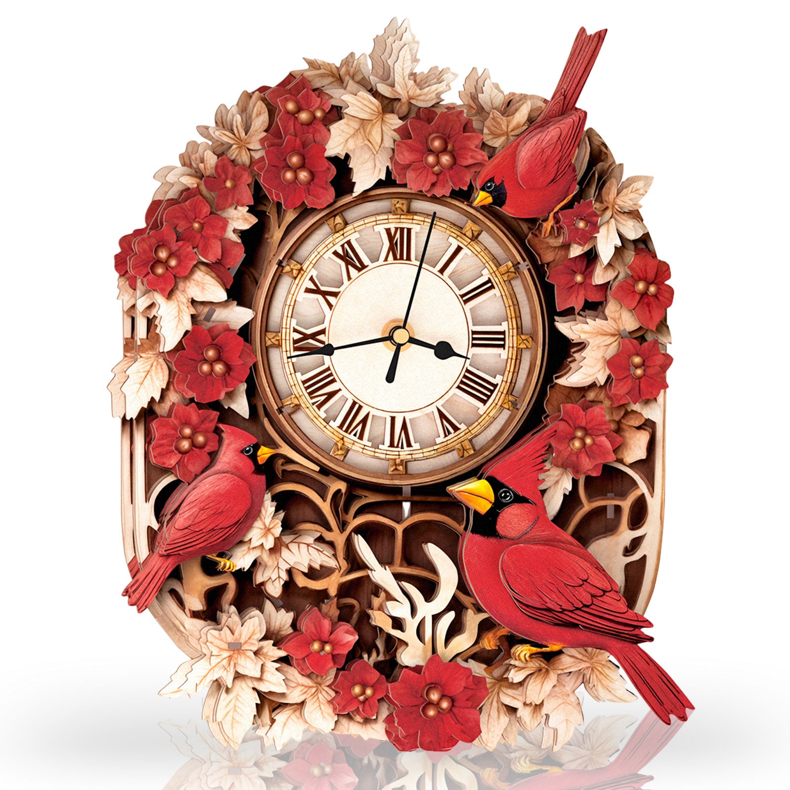 Cardinalâ€“ DIY Wooden Clock, 3D Puzzle Craft Kit
