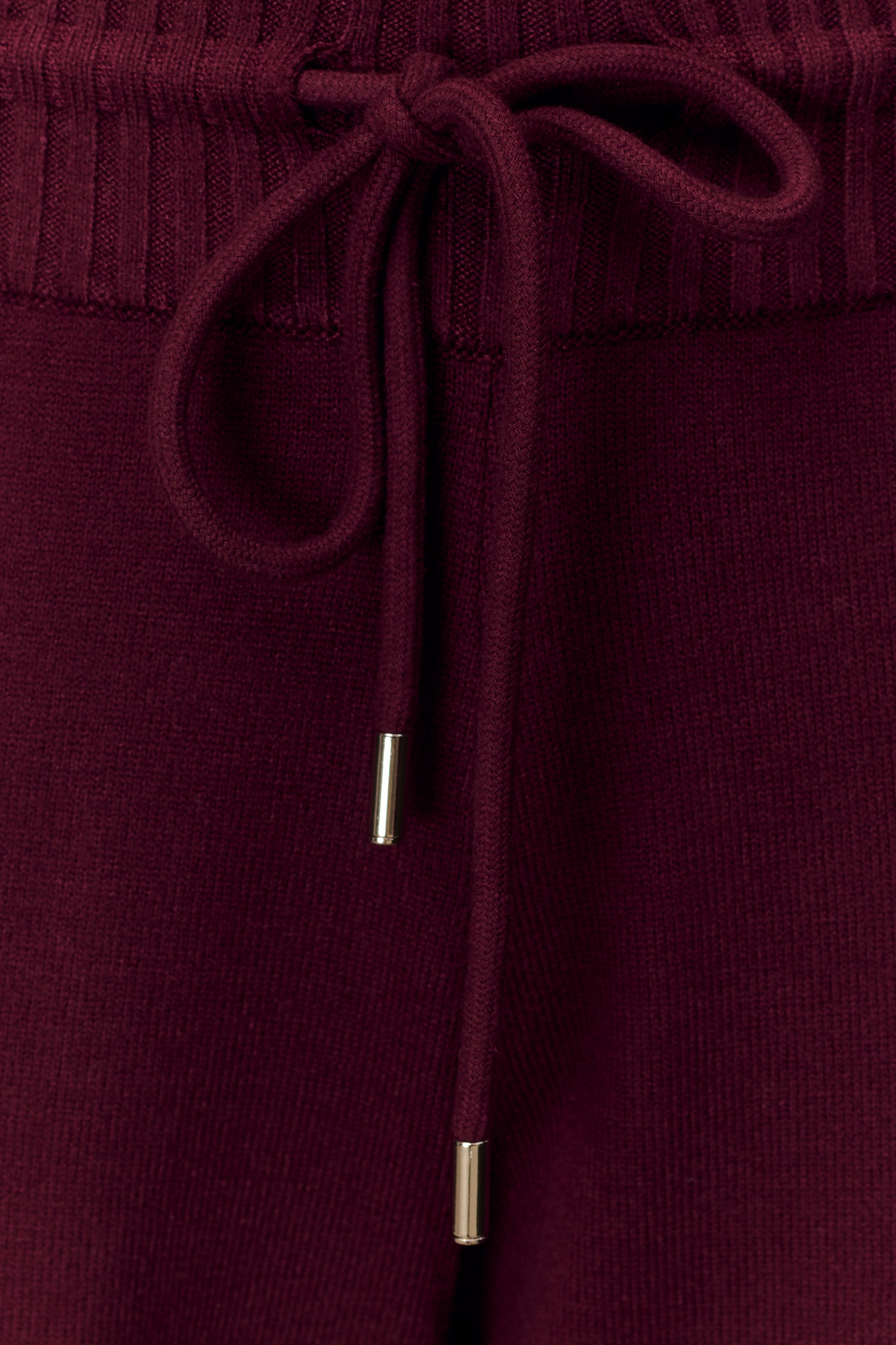 Merlot Knit Wide Leg Pants