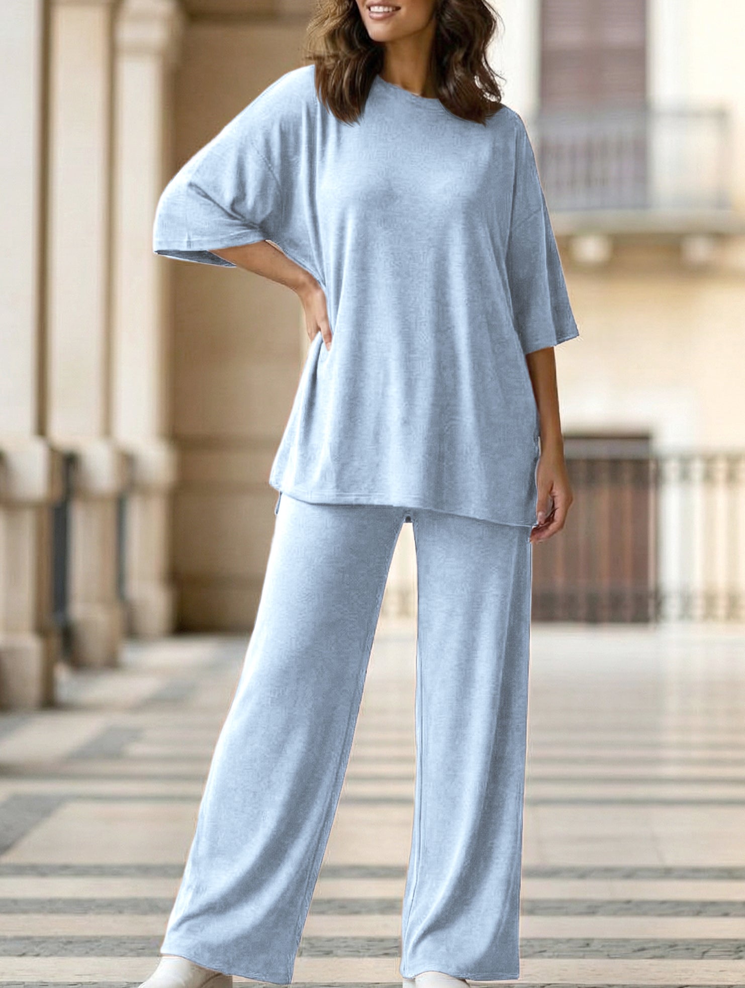 Loose Fit Casual Two Piece Set_CWSTB01013