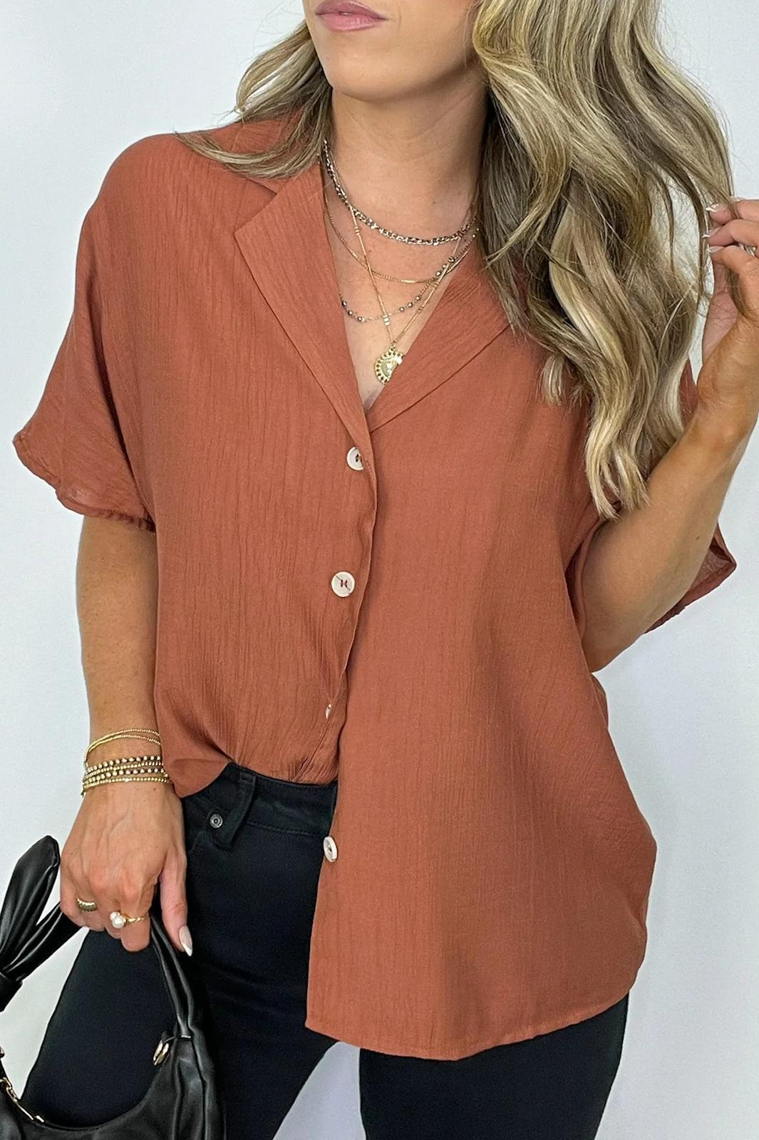 Button Down Relaxed Top