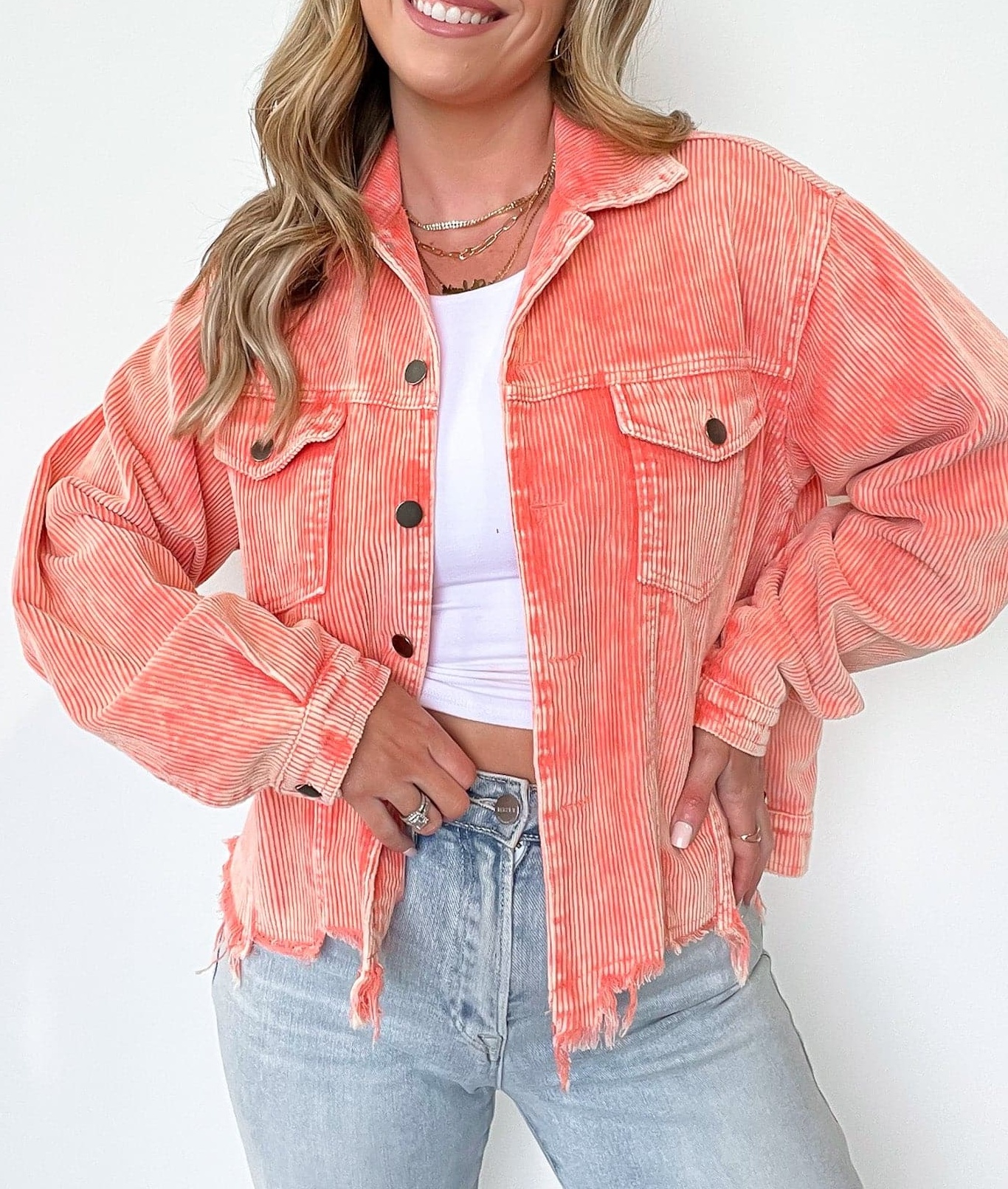 Mainstream Raw Edge Corduroy Jacket