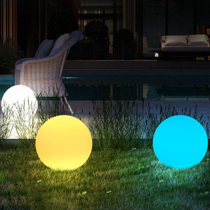 Cordless LED Glowing Ball Light - 16 RGB Color Changing Waterproof Floating Ball Lamp w/Remote