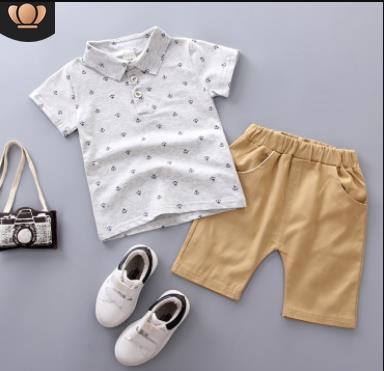 Cotton Anchor Print Infant Clothing For Boy