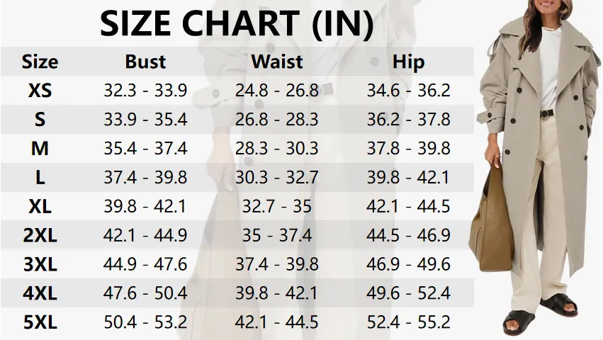 Women’s Oversized Long Trench Coat