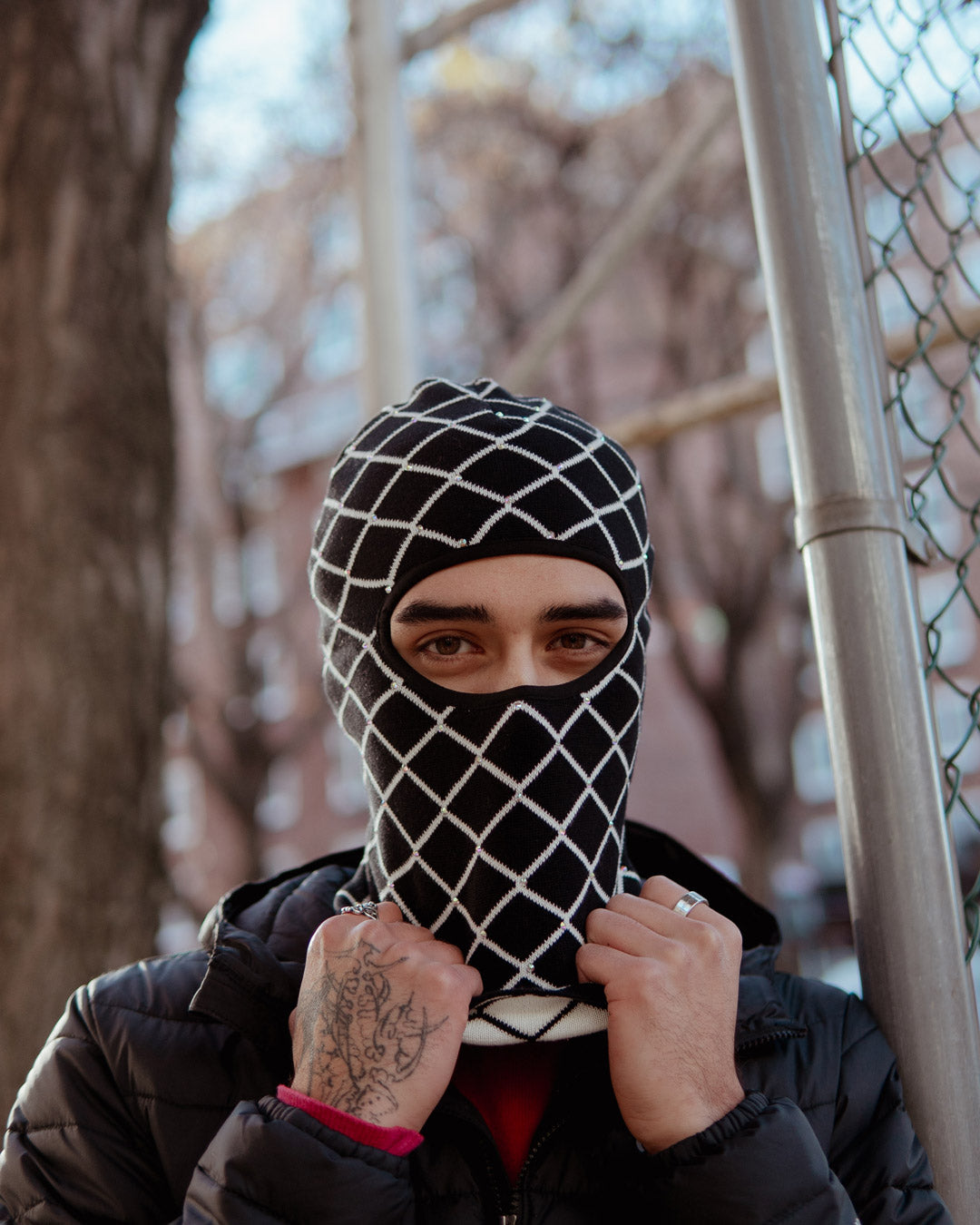CHAINLINK KNIT SKI MASK