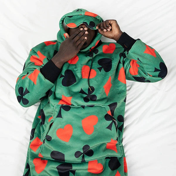 Wearable blanket Oversized with sherpa lining One size fits most.