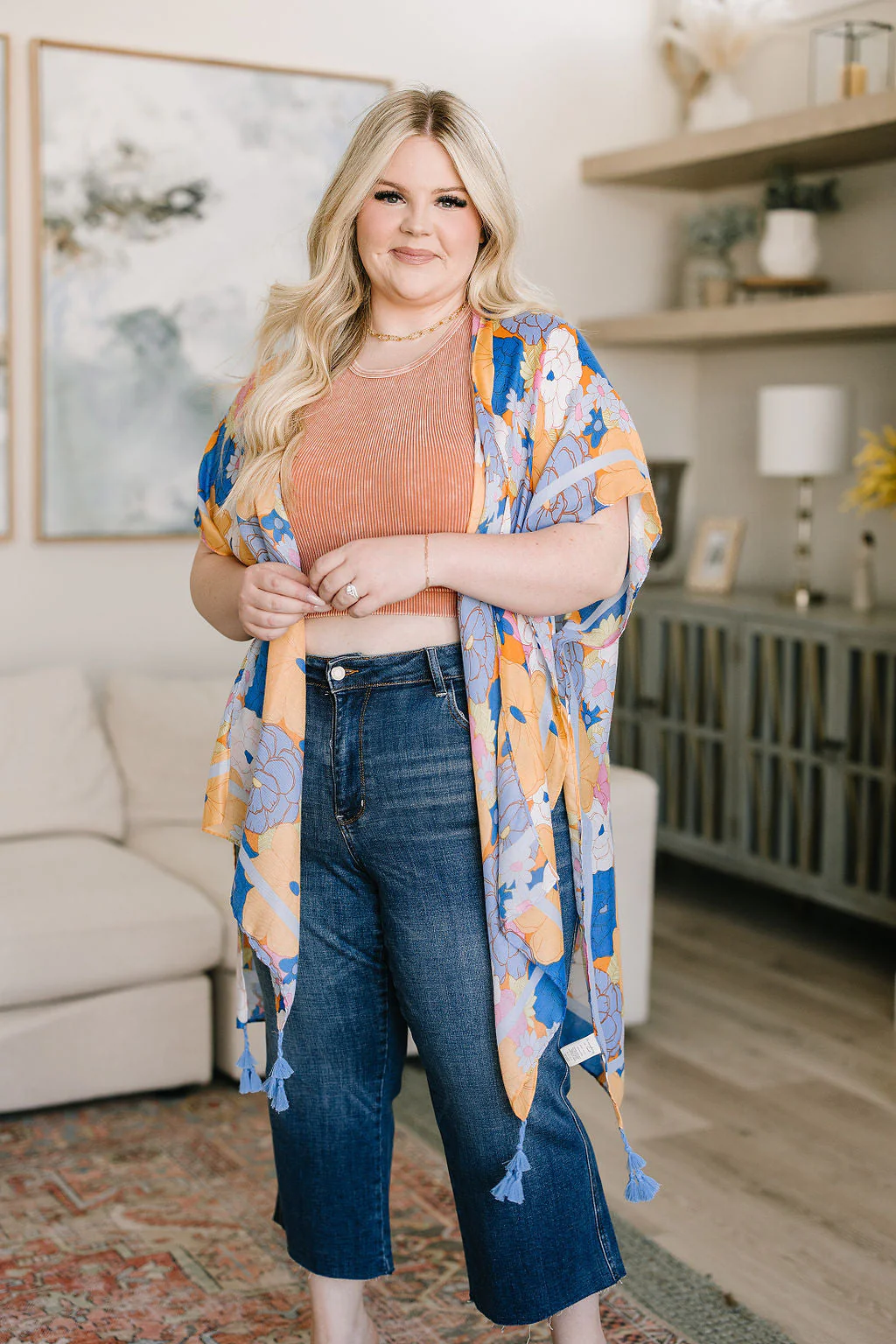 High Rise Wide Leg Crop Jeans