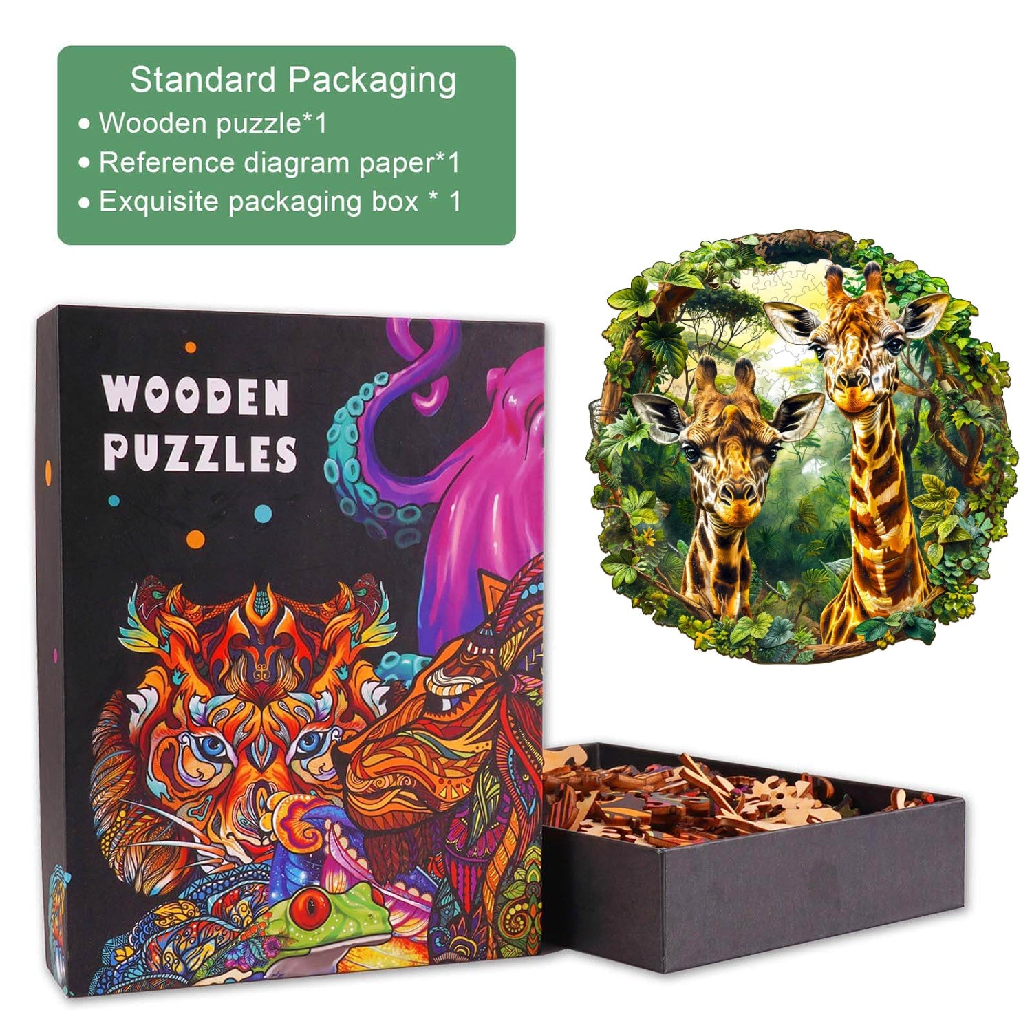 Giraffe-2 Wooden Jigsaw Puzzle
