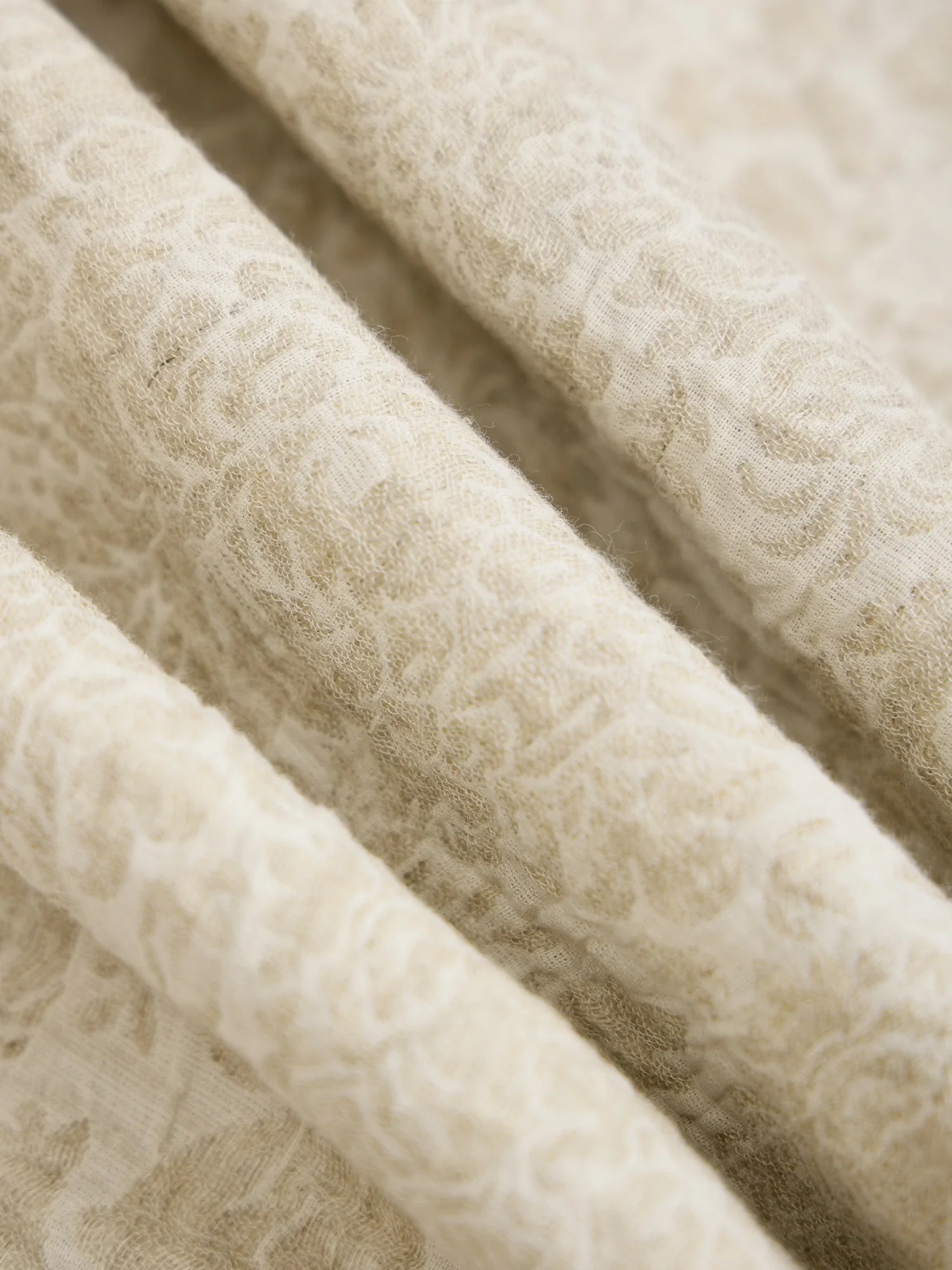 Linen & Cotton Sleeveless Jacquard A-Line Dress