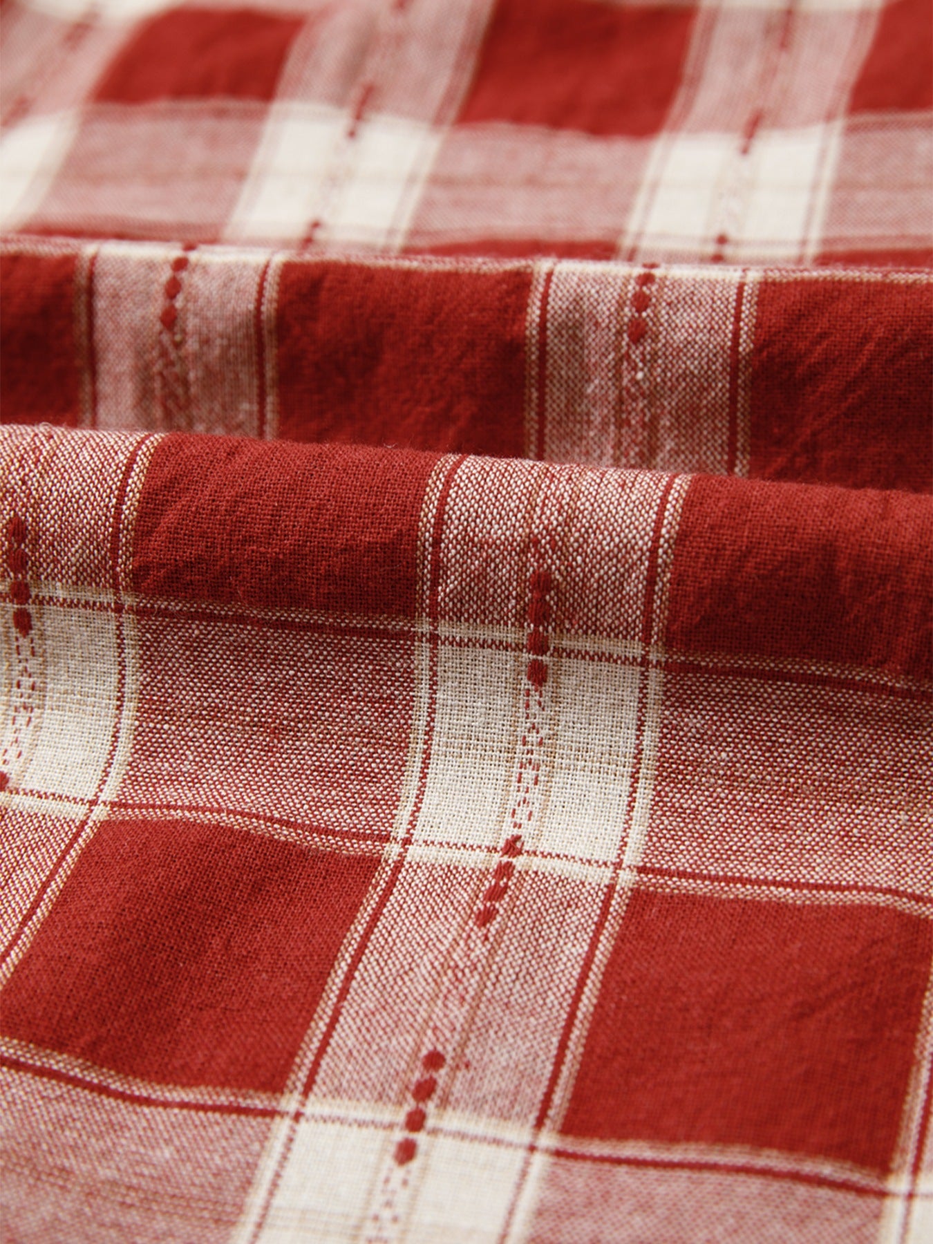 Plaid Print Smocked Puff Sleeve Mini Dress