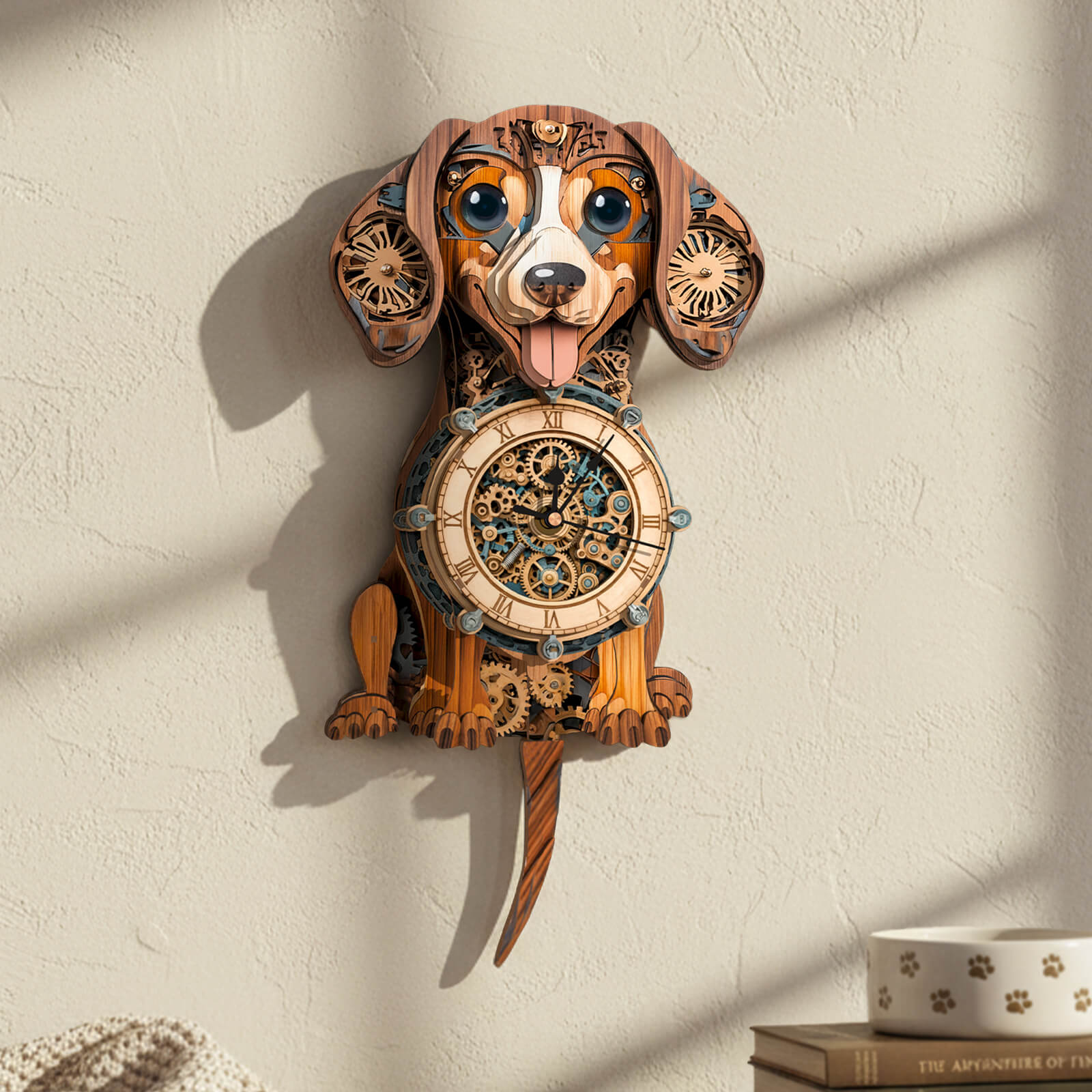 Dachshund â€“ DIY Wooden Clock, 3D Puzzle Craft Kit