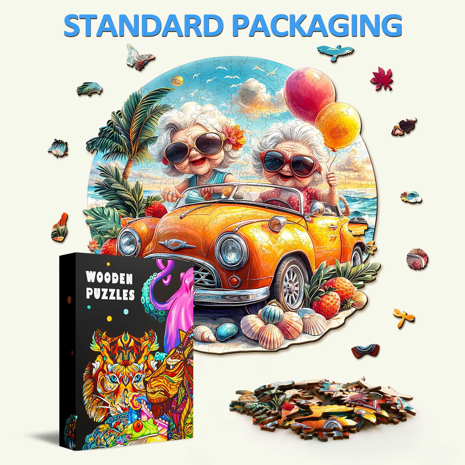 Happy grandma Wooden Jigsaw Puzzle