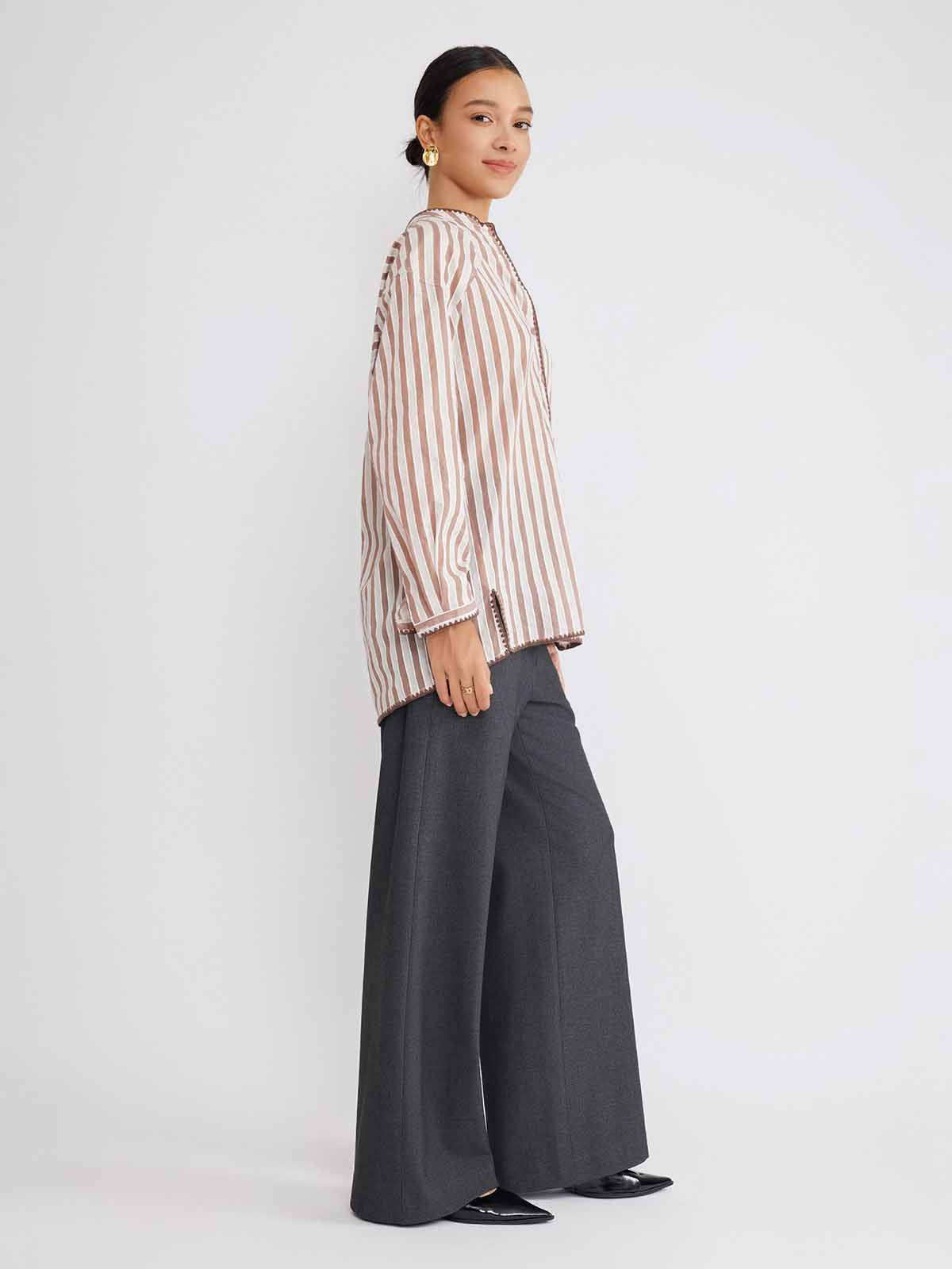 ASOBIO Striped Relaxed Shirt