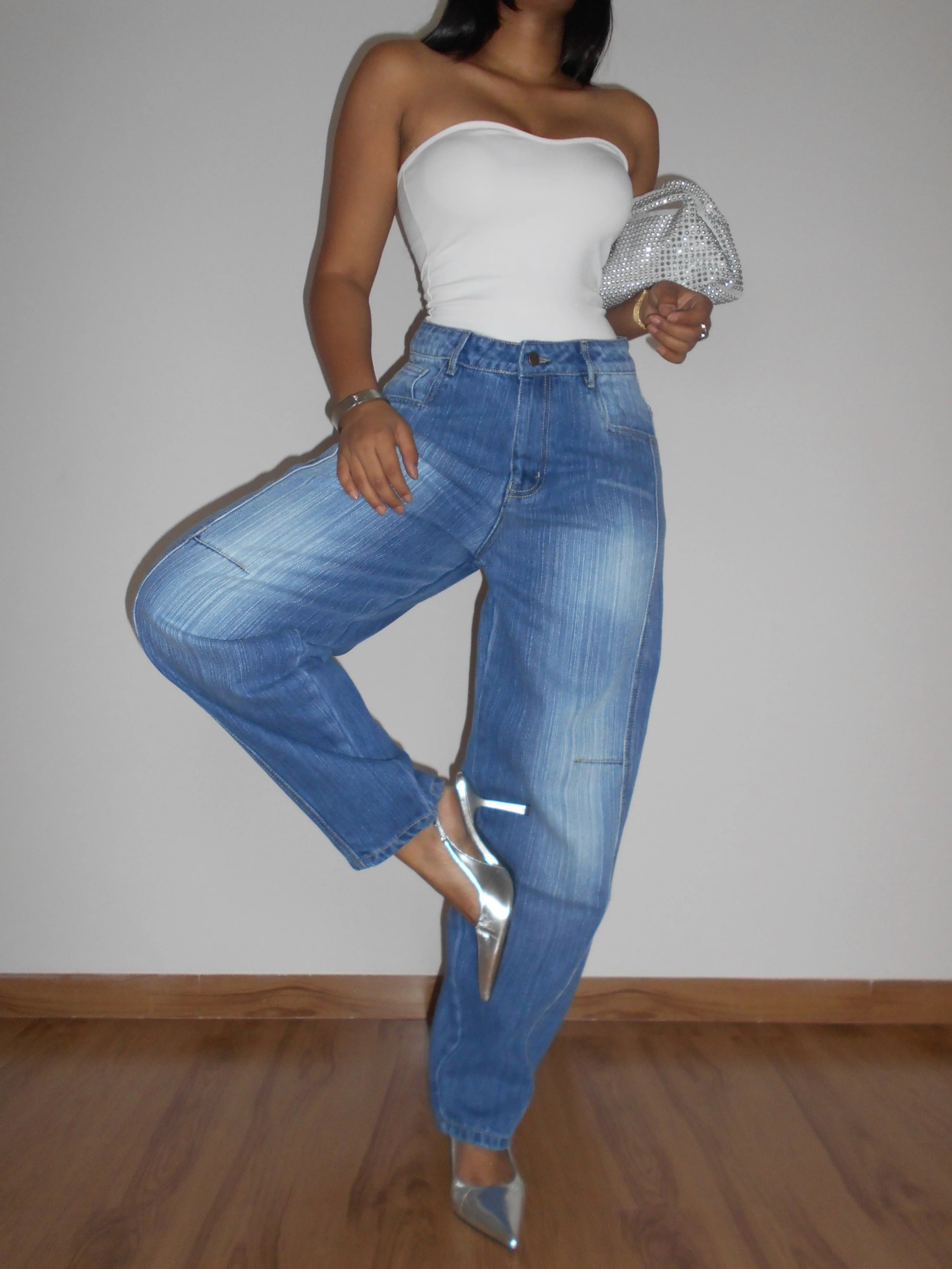 Blue Crush Slub Skater Fit Jeans