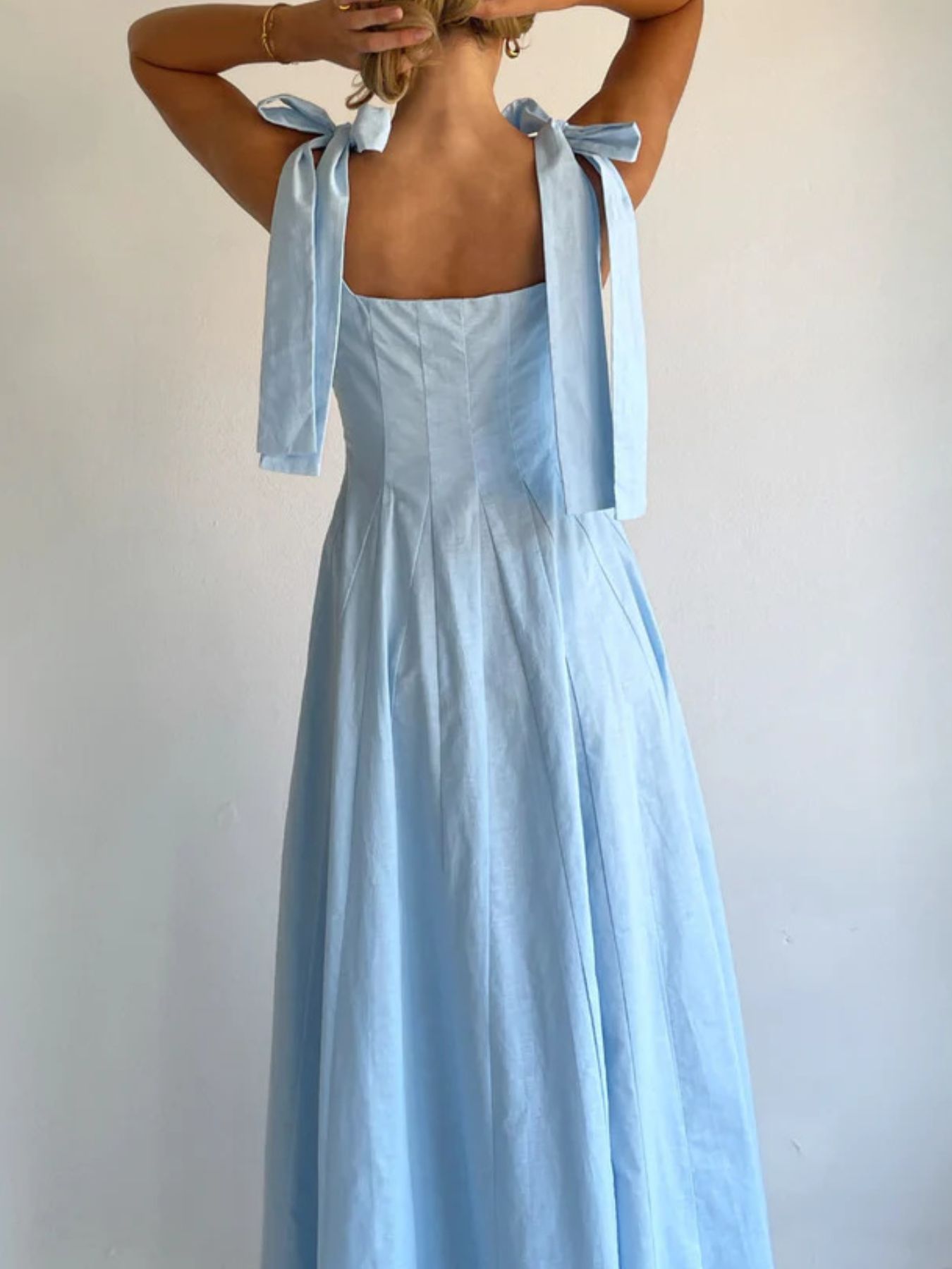 Gradient Tie Shoulder Maxi Dress