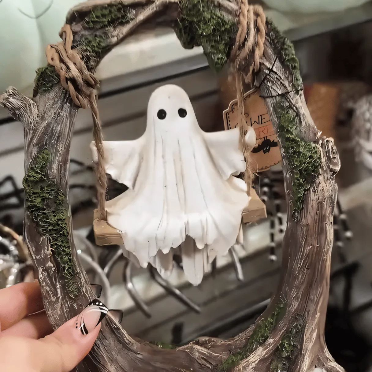 Swinging Shadows: Ghost on a Tree Swing