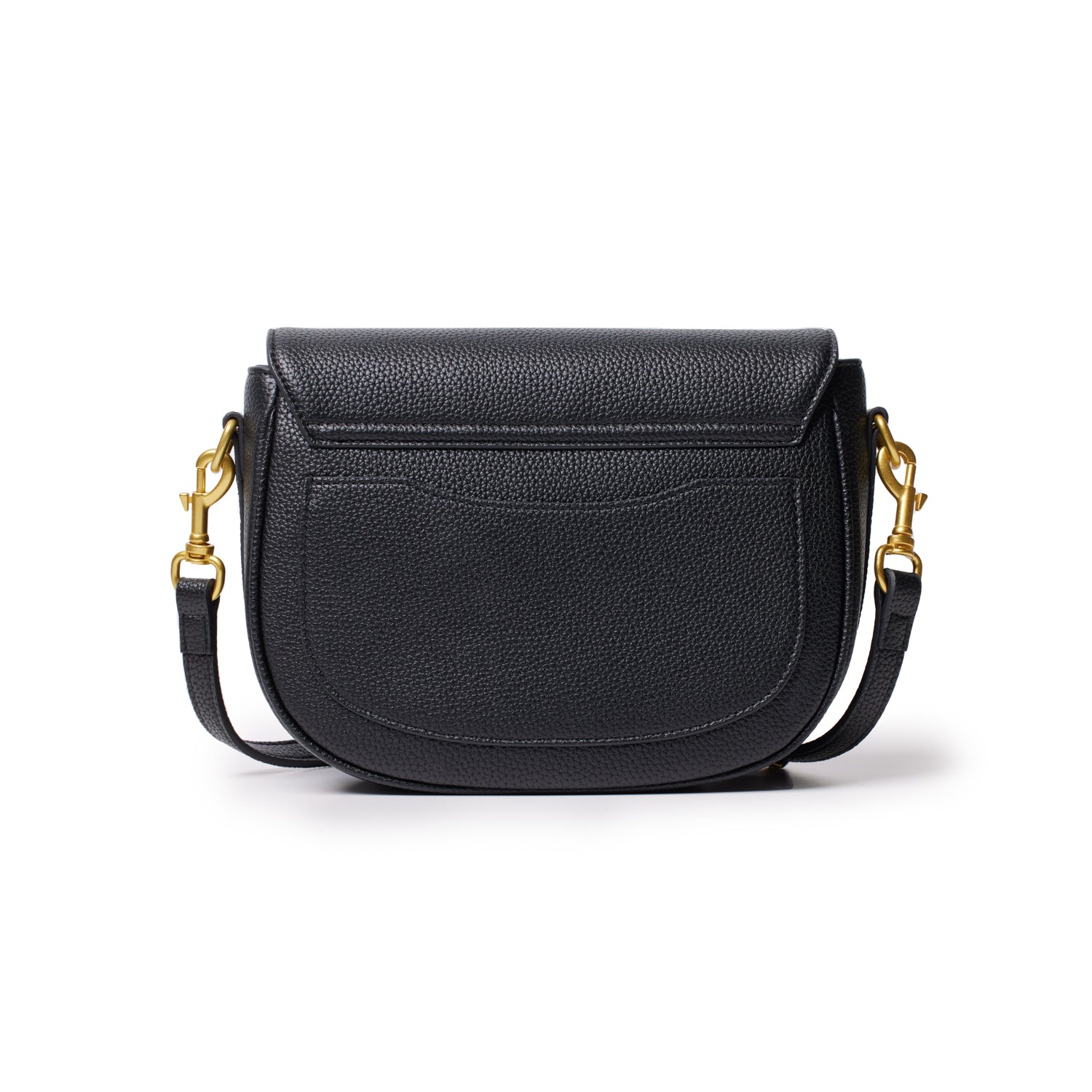 MEDIUM PEBBLE SHOULDER BAG - BLACK
