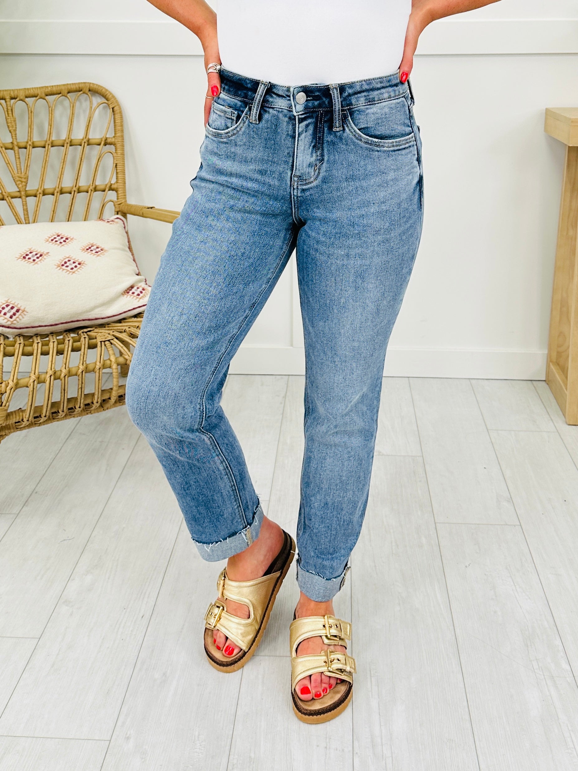 Stick With You Tummy Control Boyfriend Jeans