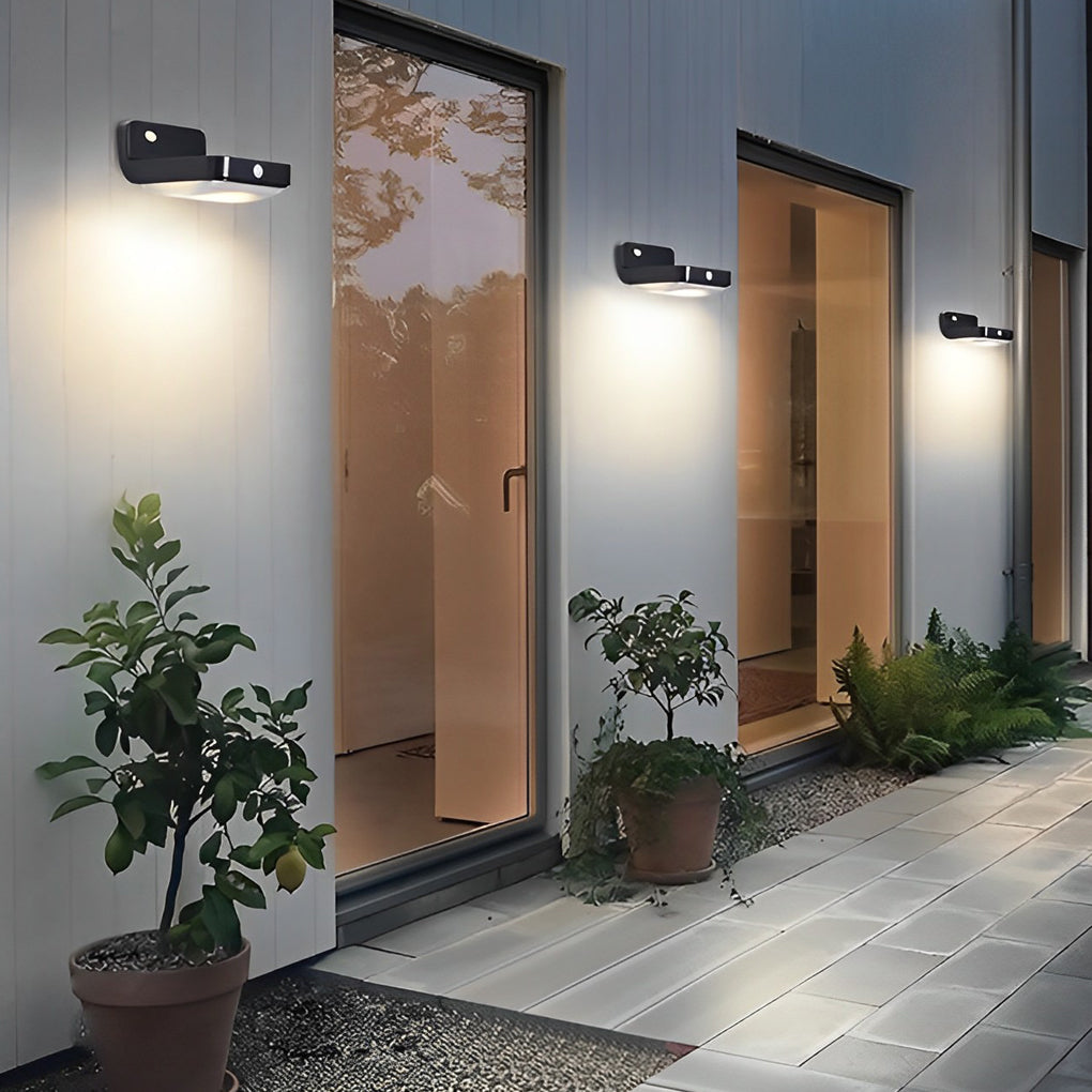 Minimalist Waterproof LED Intelligent Motion Sensor Solar Wall Lamp