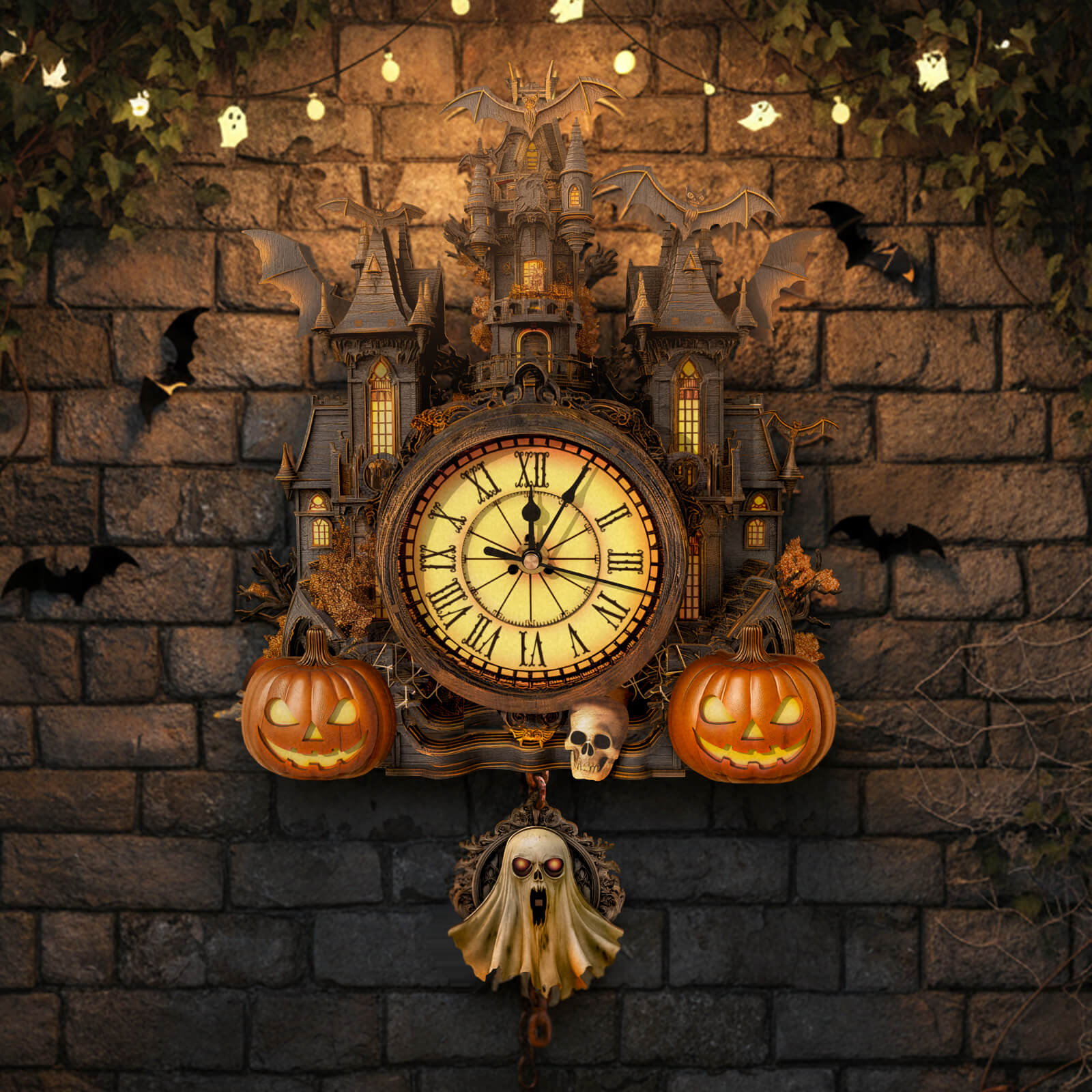 Mysterious Castleâ€“ DIY Wooden Clock, 3D Puzzle Craft Kit
