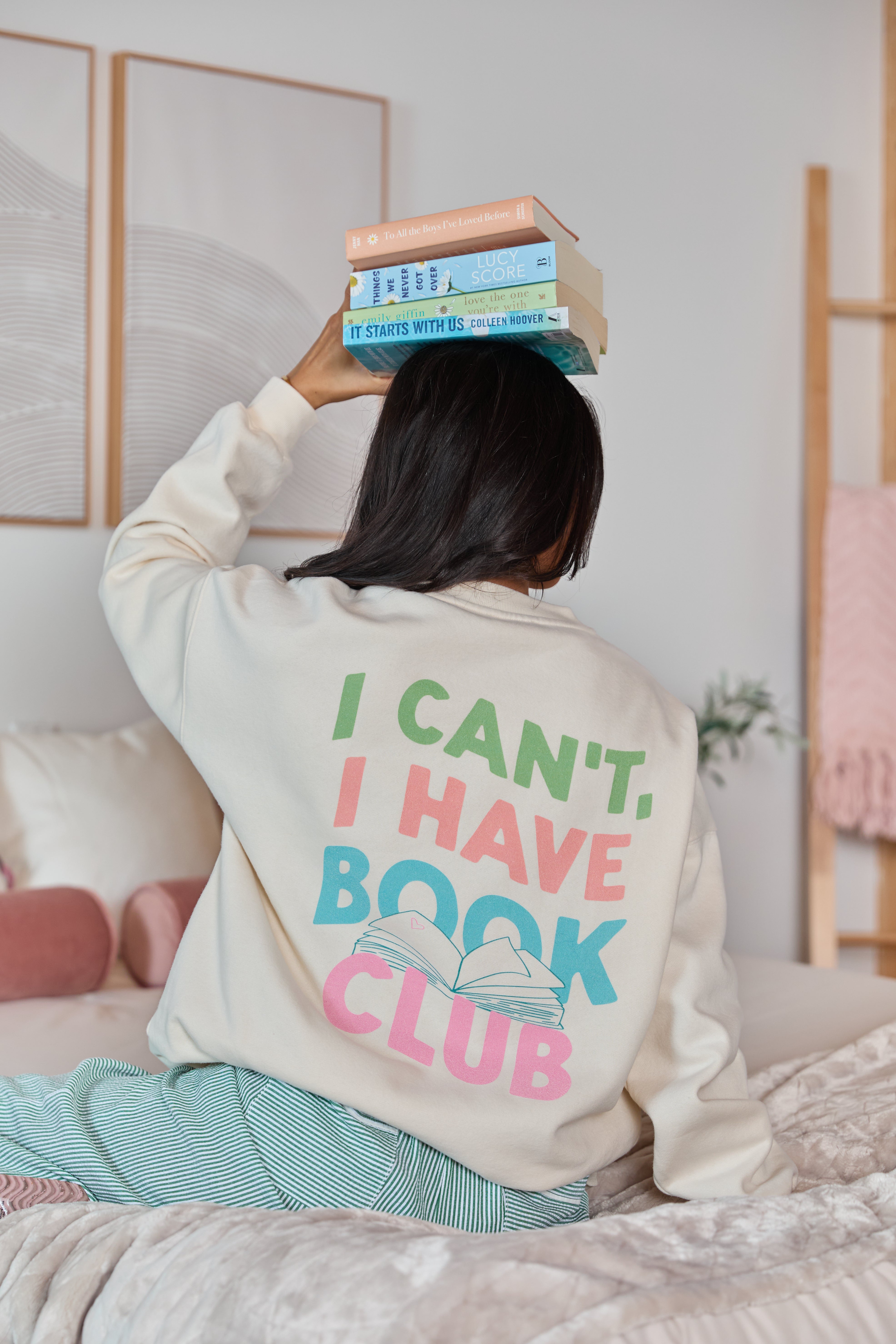 Book Club Cream Graphic Sweatshirt