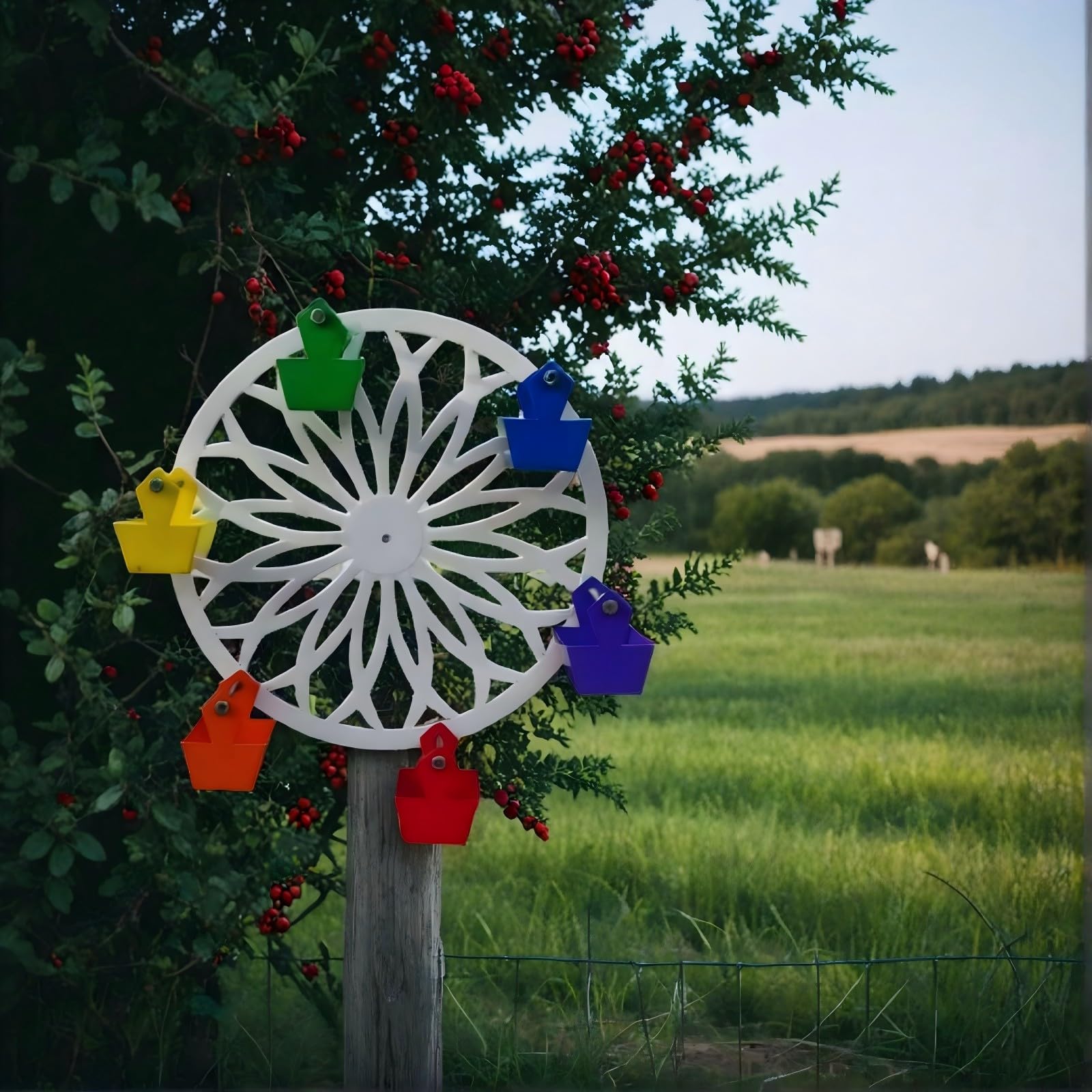 Wheel Bird Feeder - The Ferris Wheel of Fun for Your Feathered Friends