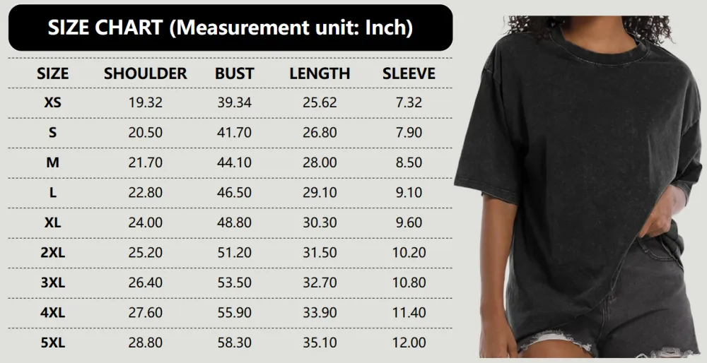 Acid Wash Women's Oversized Cotton T-Shirt