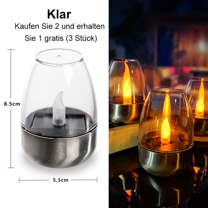 🕯️ BUY 2 GET 1 FREE! ☀️ 6-Pack Solar LED Table Lamps – Flameless & Waterproof, Auto On/Off with Dusk Sensor for Garden & Party 🏕️
