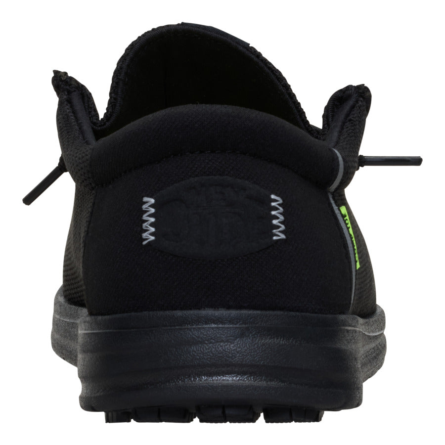 Wally Work Comp Toe Wide - Black/Black