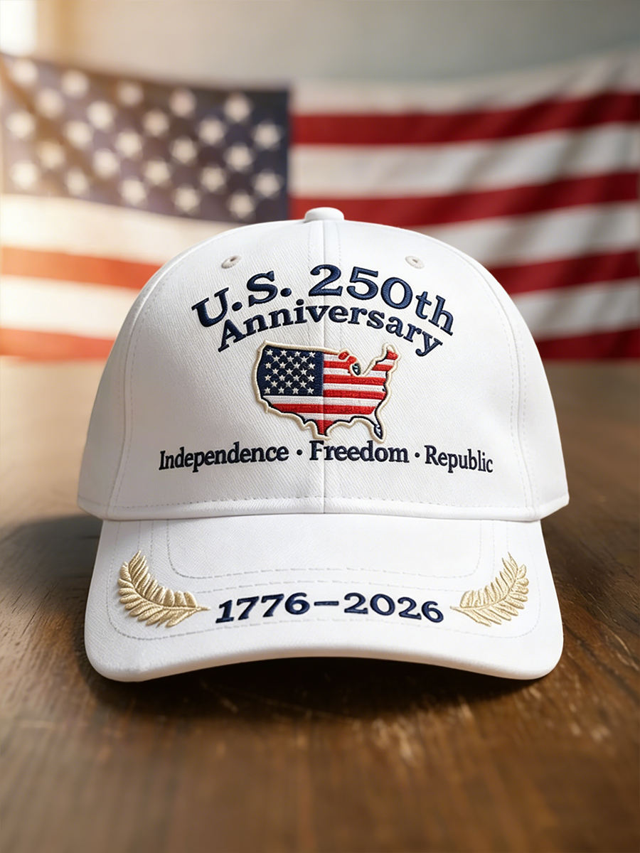 U.S. 250th Anniversary Map Outline Baseball Cap