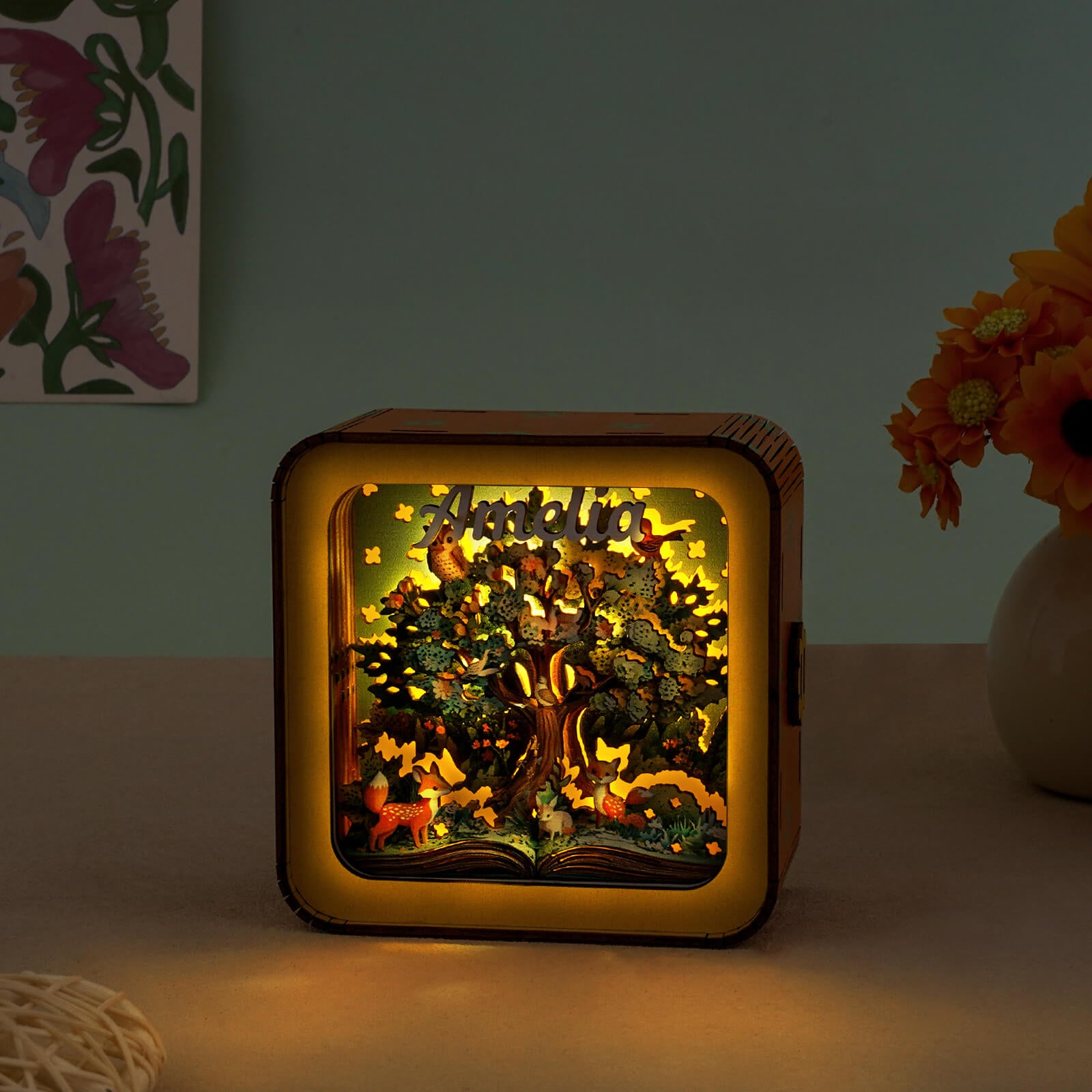 Paper Forest Kit - Personalized 3D Wooden Puzzle Night Light