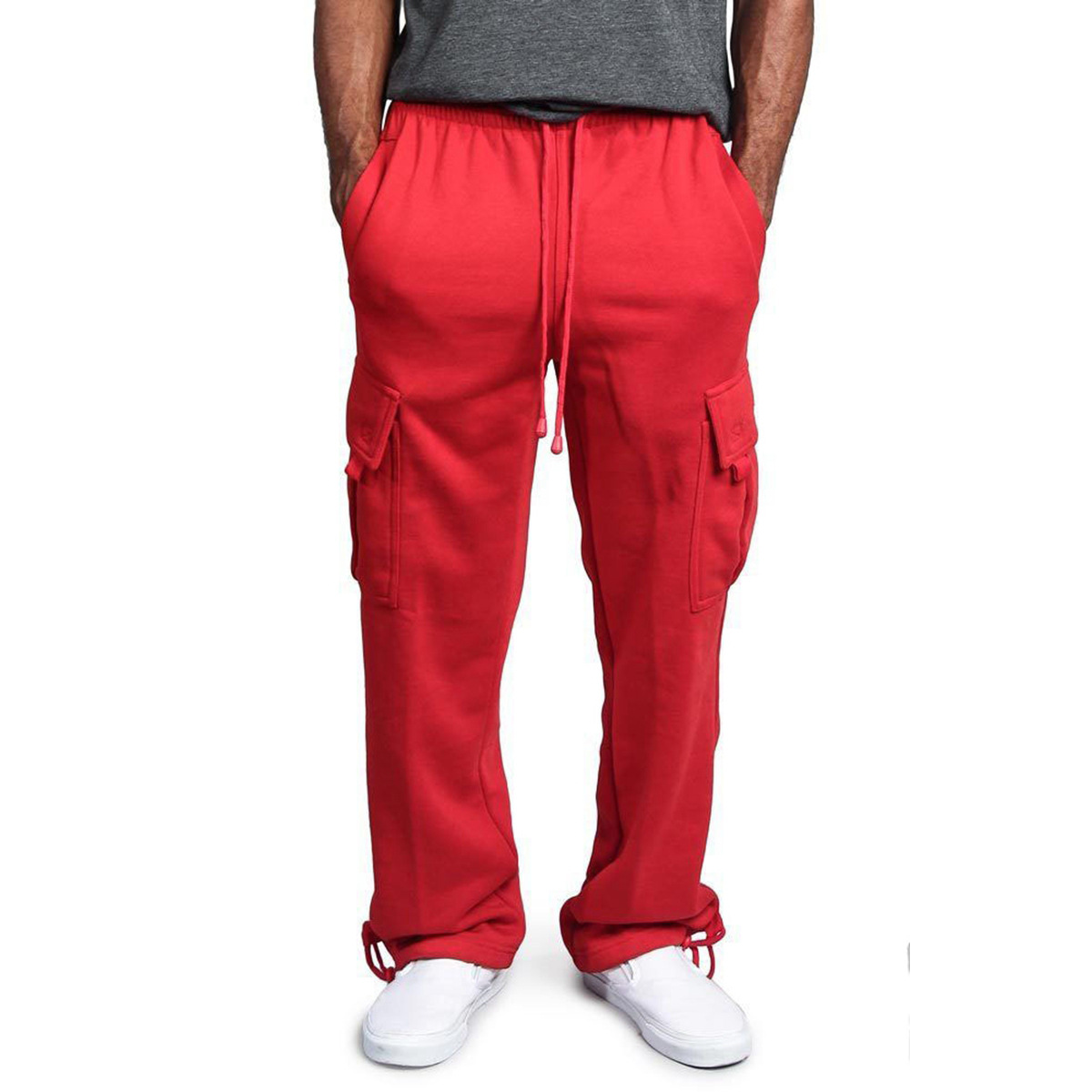 Men'S Patchwork Pocket Casual Knitted Trousers