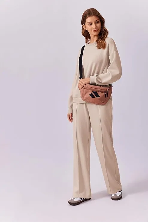 Comfortable Autumn Outfits 2-Piece Long Sleeve Sweatshirt