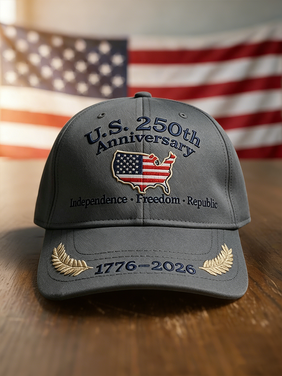 U.S. 250th Anniversary Map Outline Baseball Cap