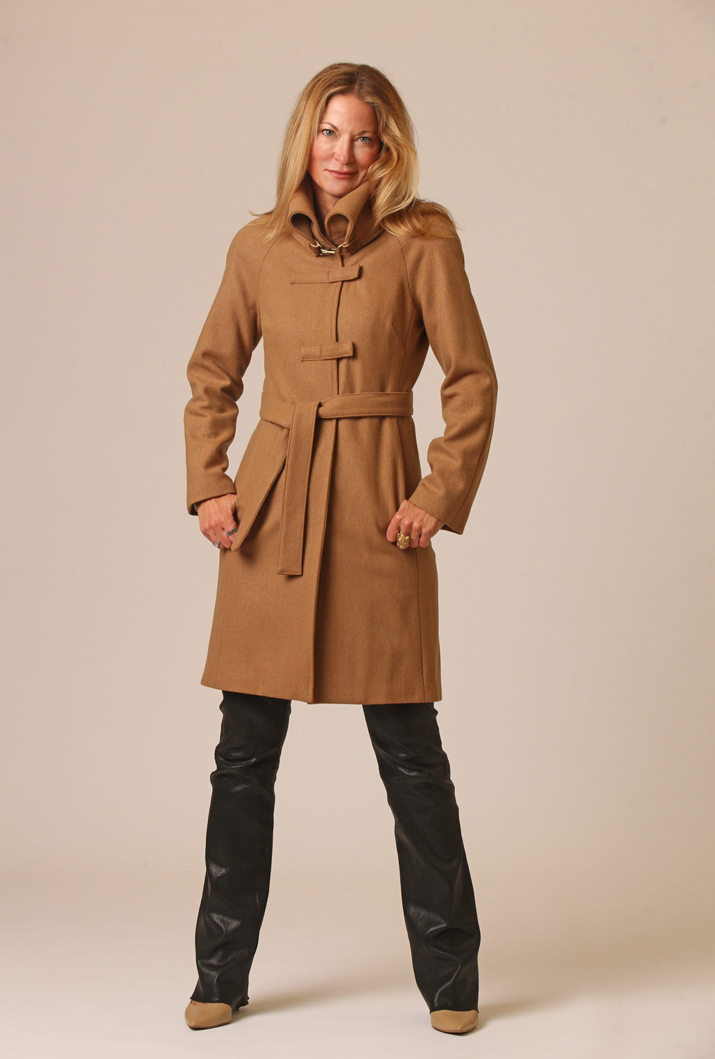 CAMEL CROSSBAR RAGLAN COAT