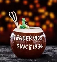 Tiki Bar Mugs for Cocktails, Premium Tropical Cups Drinks for Exotic Party