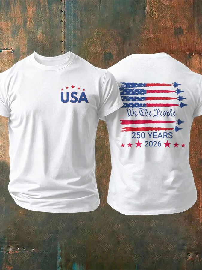 Men'S Round Neck Printed T-Shirt