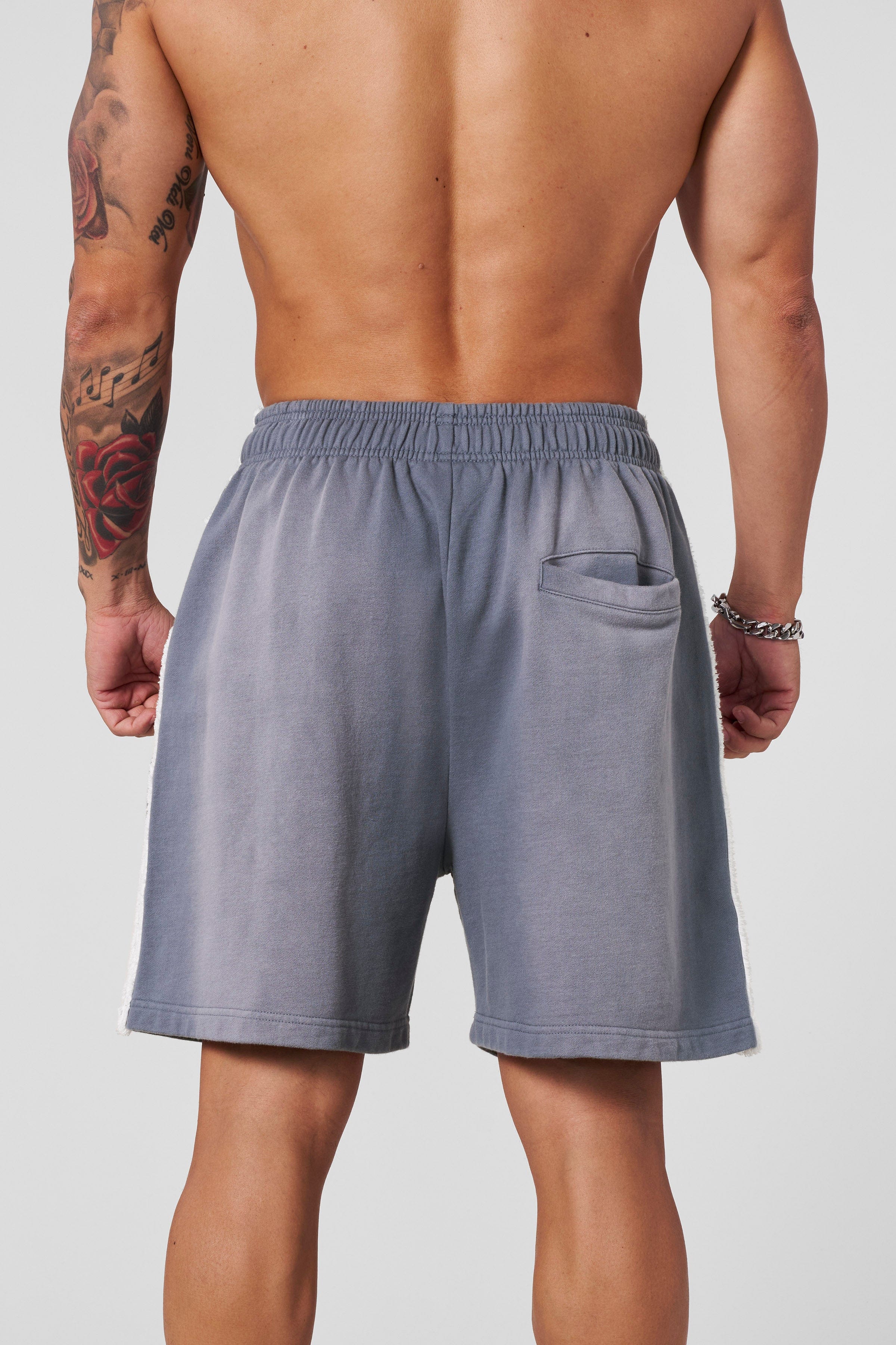 1058 - Vintage Striped Sweat Shorts