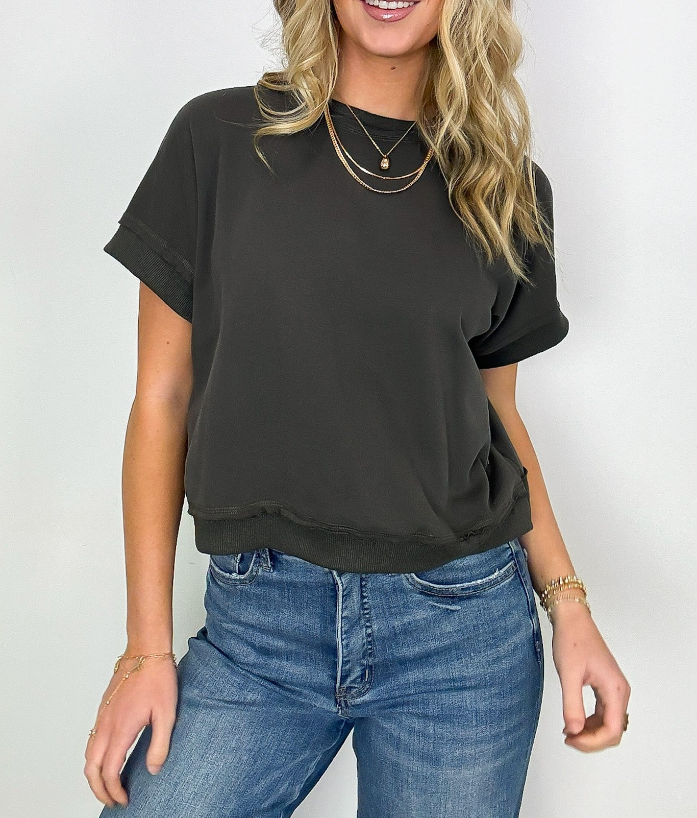Corie Crewneck Short Sleeve Top