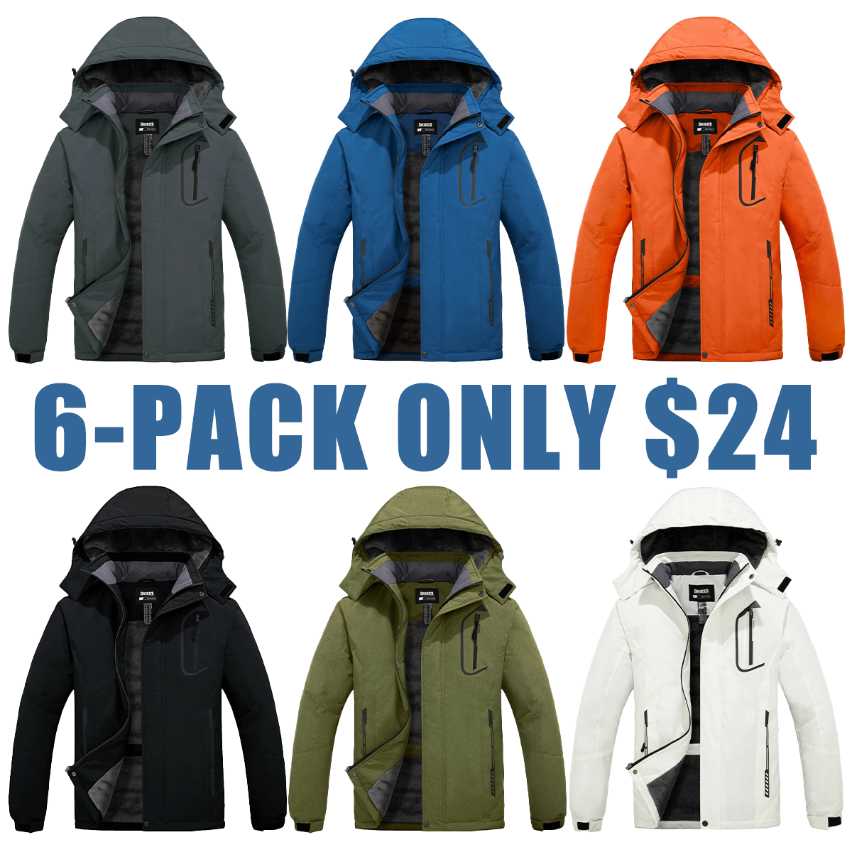 Skieer Men's Mountain Waterproof Ski Jacket Winter Rain Jacket Warm Snow Coat