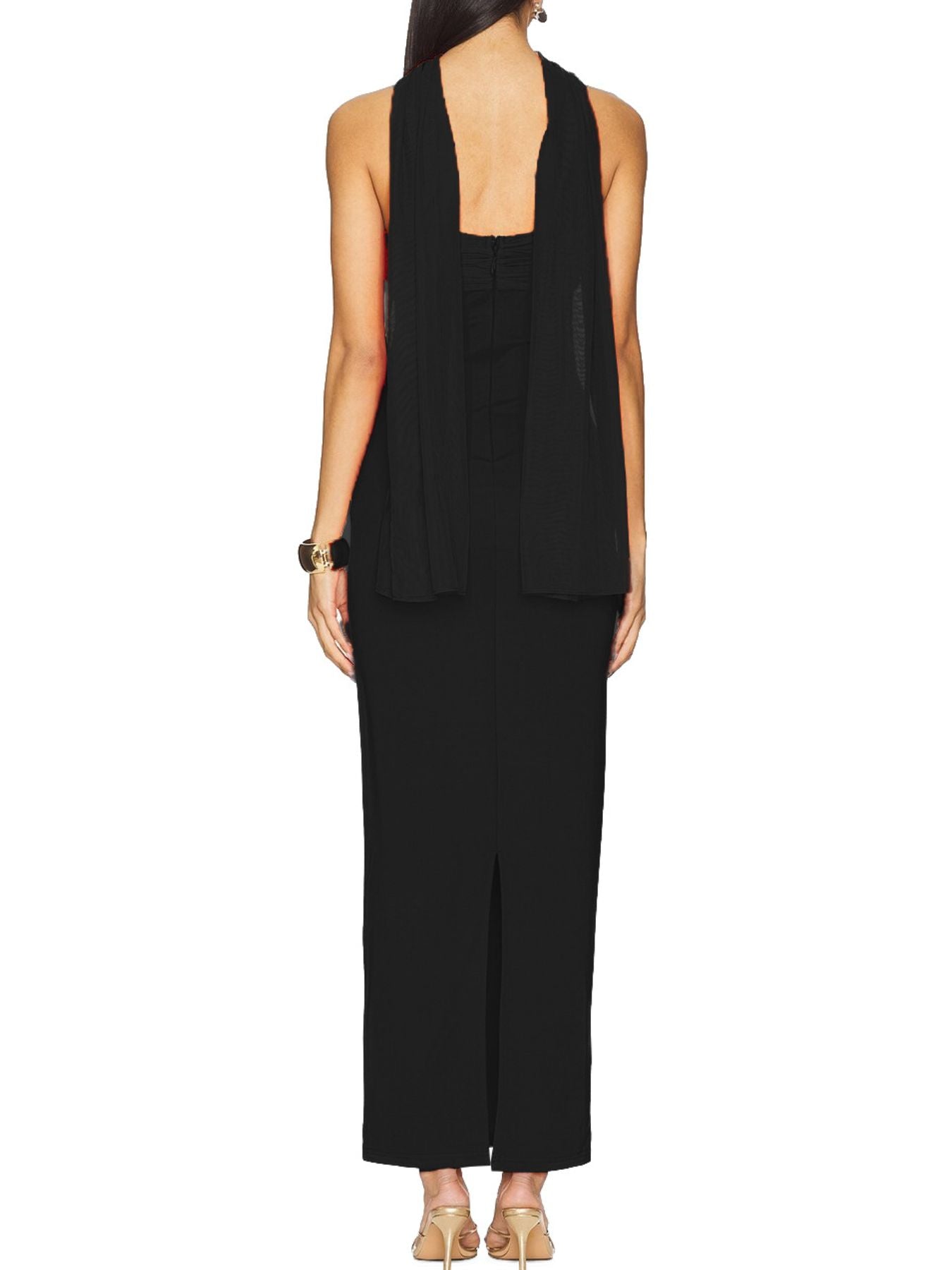 Ruched Tube Maxi Dress