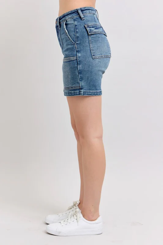 High Rise Denim Shorts