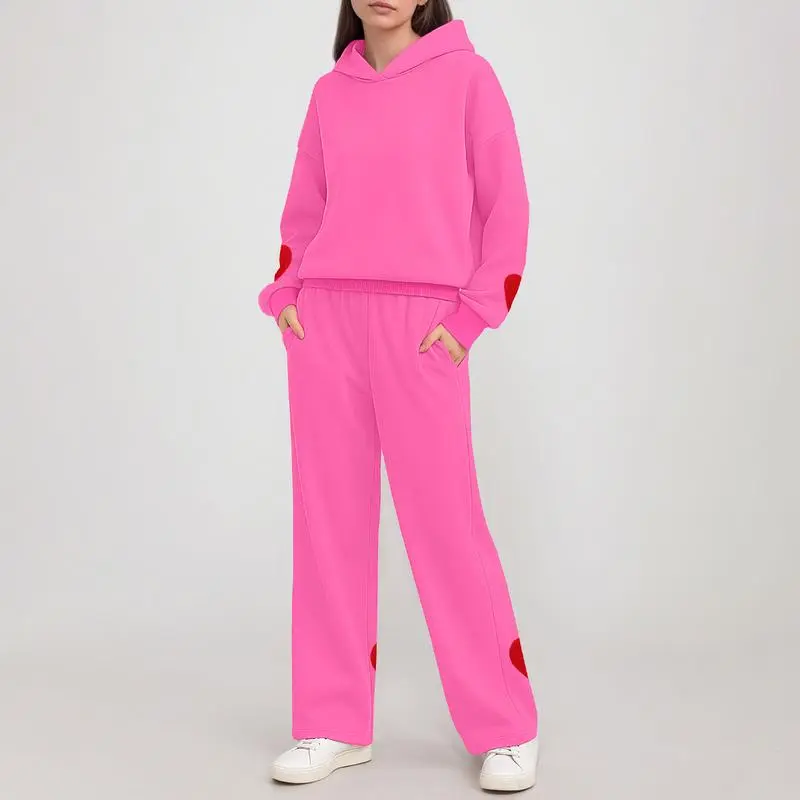 Women’s 2-Piece Lounge Set – Hoodie & Wide Leg Sweatpants