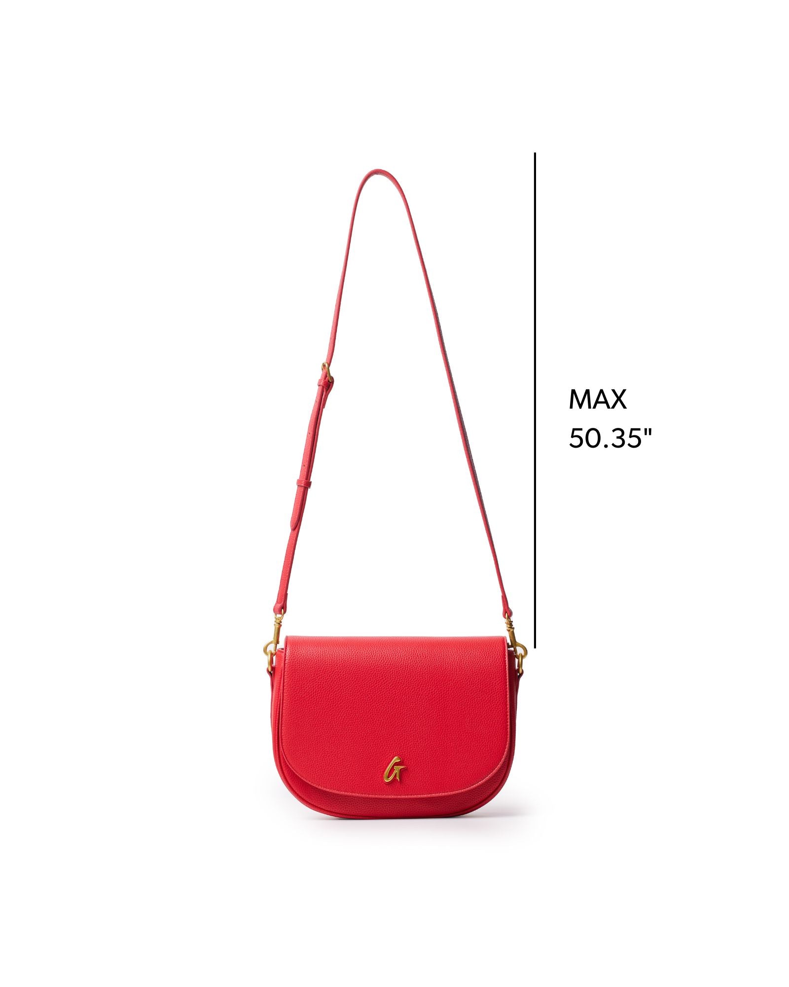 LARGE PEBBLE SHOULDER BAG - RED