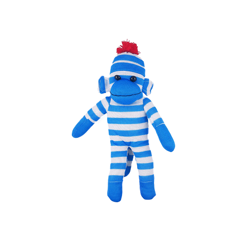 Floppy Sock Monkey Blue 10inch